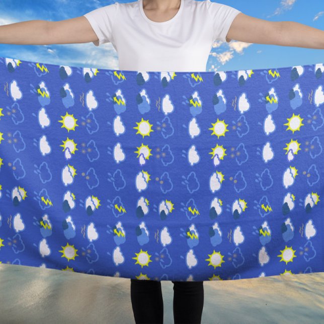 simple weather symbols beach towel (Creator Uploaded)