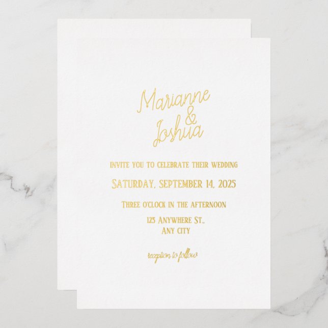 Simple Wedding (Front/Back)
