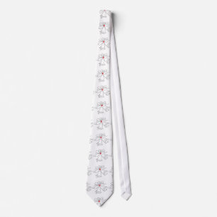 Simple wedding bells pattern necktie