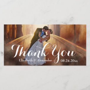 Simple Wedding Big Thank You Photo Card