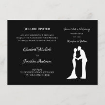 Simple Wedding Black and White Bride and Groom