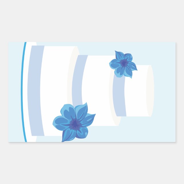 Simple Wedding Cake Sticker (Front)