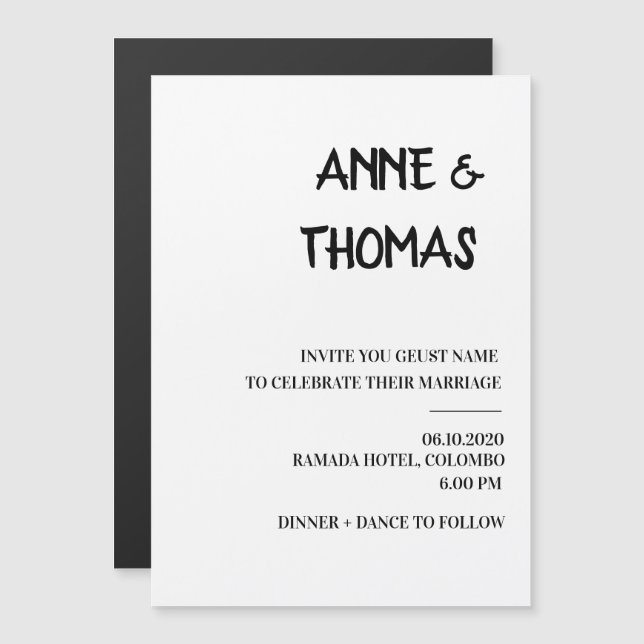 Simple Wedding card (Front/Back)