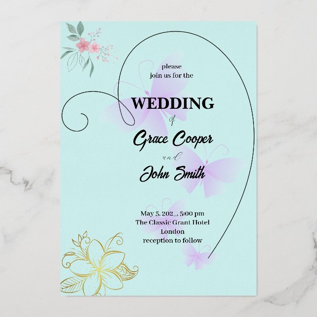 Simple wedding card design (Front)