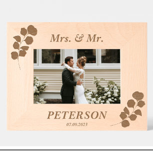 Simple Wedding Flowers Custom Wood Picture Frames