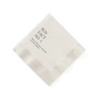 Simple Wedding Fun Fact Paper Napkin