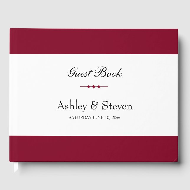 Simple Wedding Guest Book (Front)