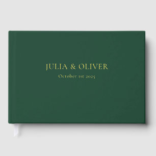 Simple Wedding Guest Book, Linen Wedding Guest  Fo Book