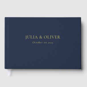 Simple Wedding Guest Book, Linen Wedding Guest  Fo Book