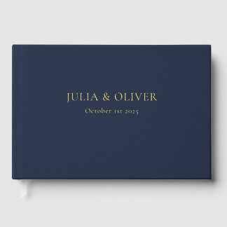 Simple Wedding Guest Book, Linen Wedding Guest  Fo Book