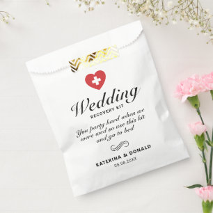 Simple Wedding Hangover Recovery Kit Favour Bag
