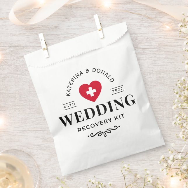 Simple Wedding Hangover Recovery Kit  Favour Bag (Clipped)