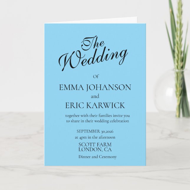 Simple Wedding Invitation (Front)