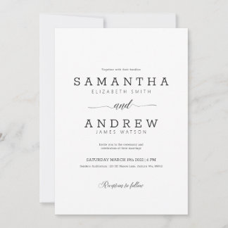 Simple Wedding Invitation