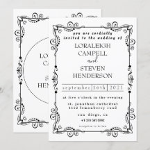 Simple wedding invitation