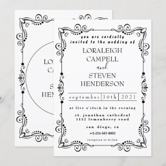 Simple wedding invitation
