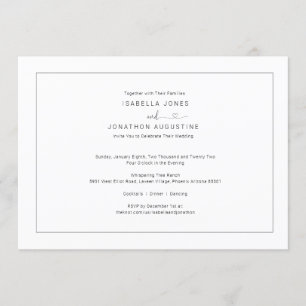 Simple Wedding Invitation with RSVP