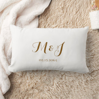 Simple Wedding Lumbar Pillow