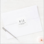 Simple Wedding Monogram Couple Initials Square Sticker<br><div class="desc">Simple Wedding Monogram Couple Initials Square Sticker. Personalized stickers for couples. Editable template. Simple and modern. Minimalist. Check out the rest of the collection for other designs and matching stationery.</div>