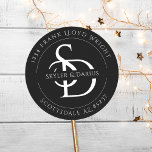 Simple Wedding Monogram Return Address Classic Round Sticker<br><div class="desc">The Simple Wedding Monogram Return Address Classic Round Sticker adds an elegant touch to your wedding stationery, making it a perfect gift for couples who appreciate timeless style. Ideal for sealing wedding invitations, these personalized stickers feature a chic monogram design that can be customized with the couple's initials and name....</div>