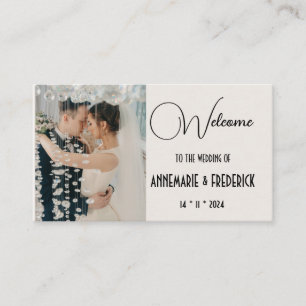 Simple Wedding Photo Place Card