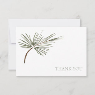 Simple Wedding Pine Bough Custom Names Thank You