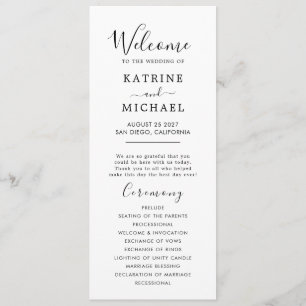 Simple Wedding Program