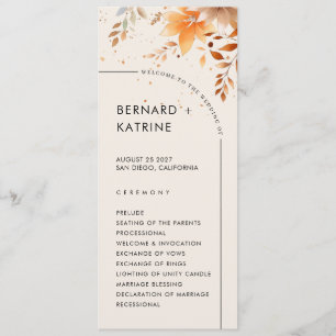 Simple  Wedding Program