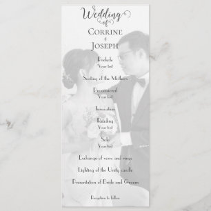 Simple Wedding Program With Photo