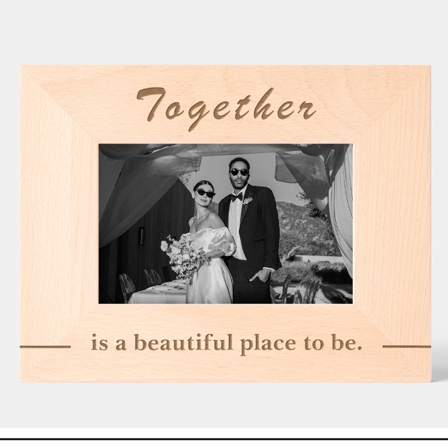 Simple Wedding Quote Custom Wood Picture Frames (Creator Uploaded)