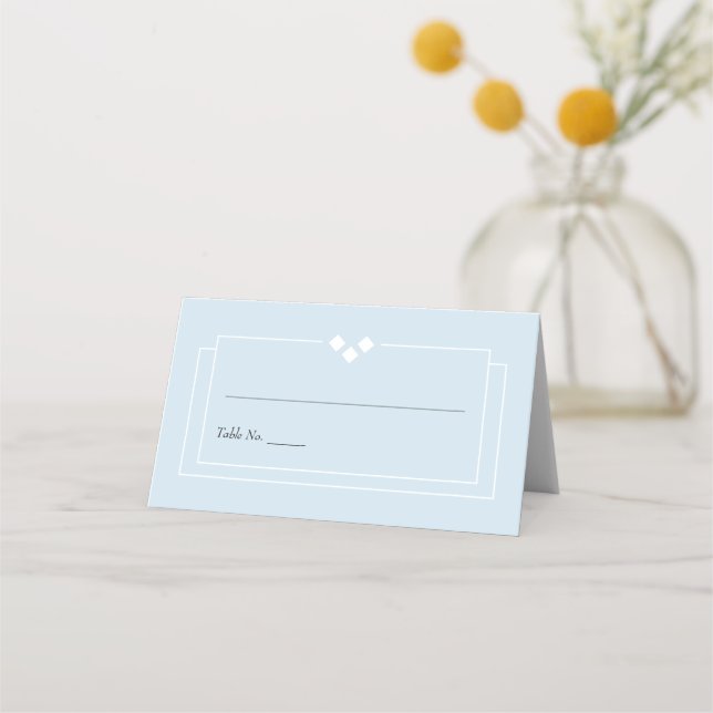 Simple Wedding Reception Place Card (Front)