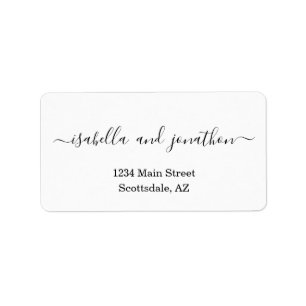 Simple Wedding Return Address Labels