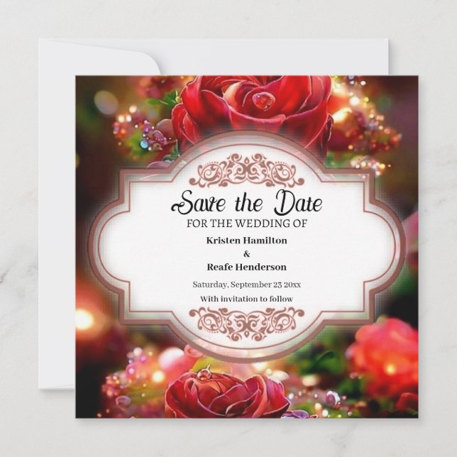 Simple Wedding Save The Date Card (Front)