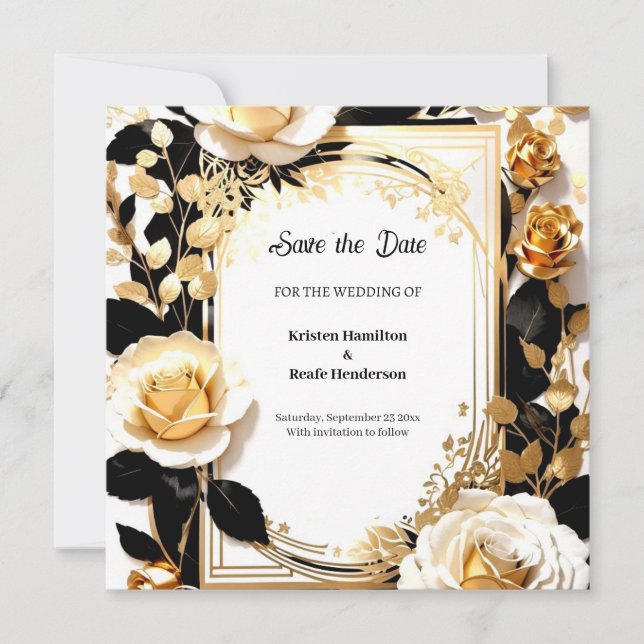 Simple Wedding Save The Date Card (Front)