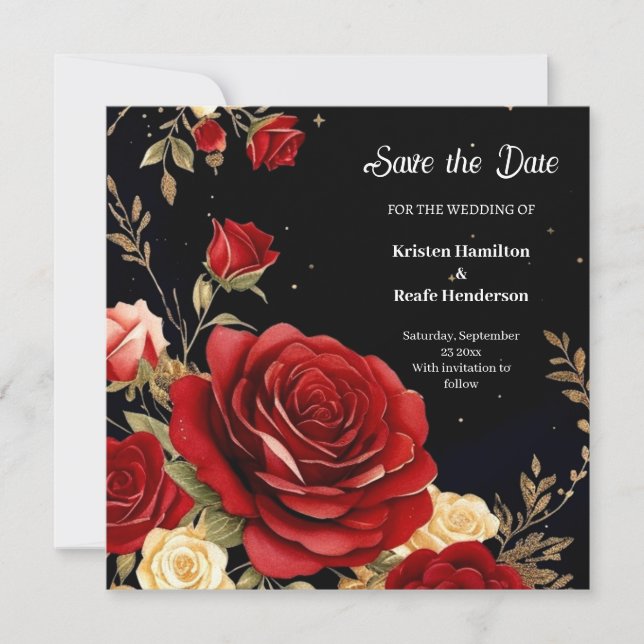 Simple Wedding Save the Date Card (Front)