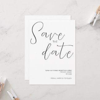 Simple Wedding Save the Date Invitation 