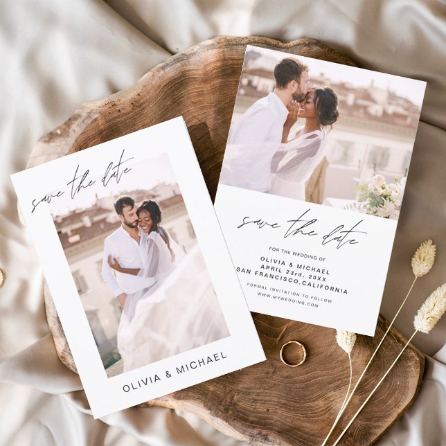 Simple Wedding Save the Date Photo Minimalist (Creator Uploaded)