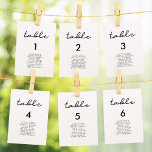 Simple wedding seating chart cards<br><div class="desc">A very simple and elegant typography that will suit your chic wedding! Fully customizable colours.</div>