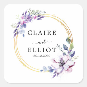 Simple Wedding Sticker   just married