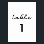 Simple wedding table number card<br><div class="desc">A very simple and elegant typography that will suit your chic wedding! Fully customizable colours.</div>