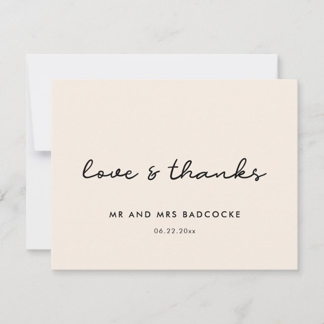 Simple wedding thank you card (Front)