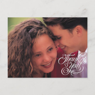 Simple Wedding Thank You Picture Postcard