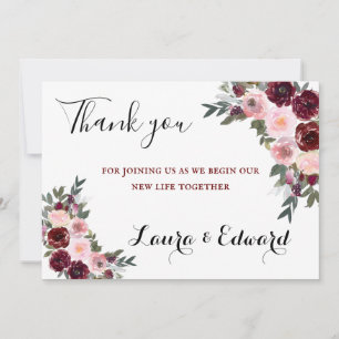 Simple Wedding thankyou card
