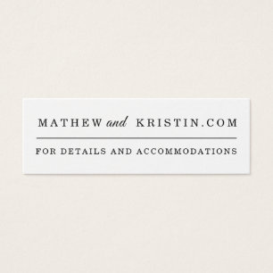 Simple Wedding Website Cards