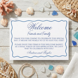 Simple Wedding Welcome Gift Bag Basket Place Card