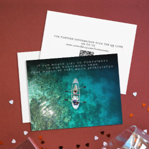 Simple Wedding White Fund Gift Donation QR Code Enclosure Card