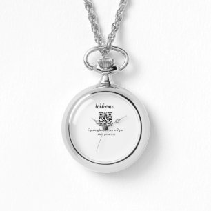 Simple welcome opening welcome barcode QR add name Watch