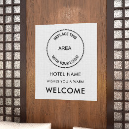 Simple Welcome To Hotel Name Logo Any Colour Poster