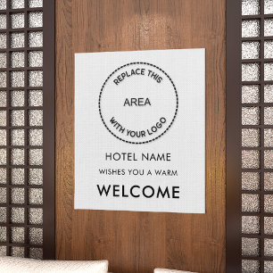 Simple Welcome To Hotel Name Logo Any Colour  Poster