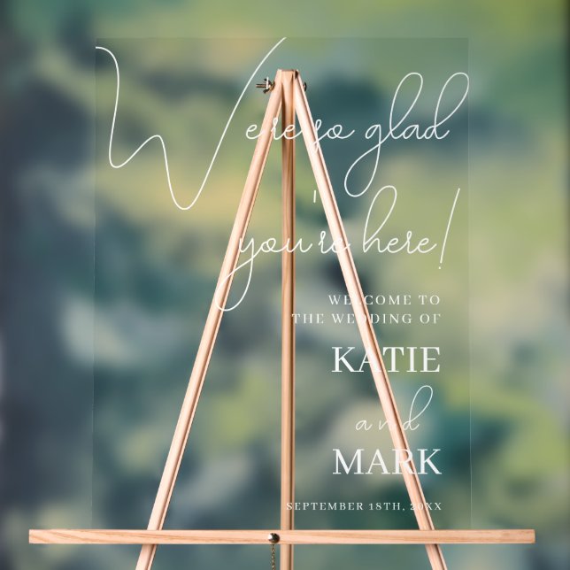 Simple Welcome To Our Wedding Sign Banner (Neutral)